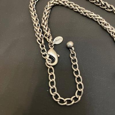 Chico's Blue & Silver Chain Necklace