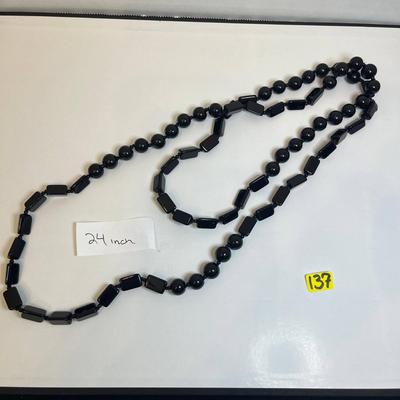 Chico's Black Beaded Necklace