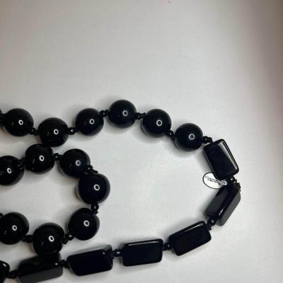 Chico's Black Beaded Necklace