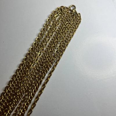 3 Gold Chain Necklaces 