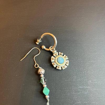 2 Pair of Turquoise Beaded Earrings
