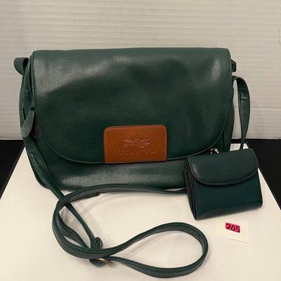 Perry Ellis America Green Purse with Wallet