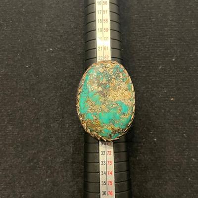 Large Turquoise Stone Ring - Size 12