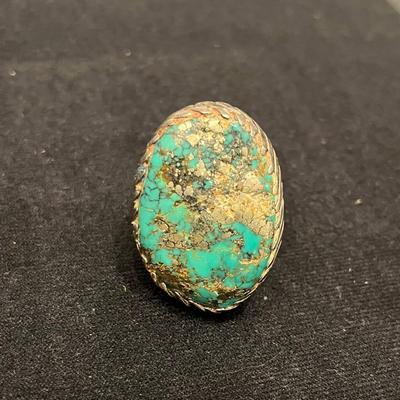 Large Turquoise Stone Ring - Size 12