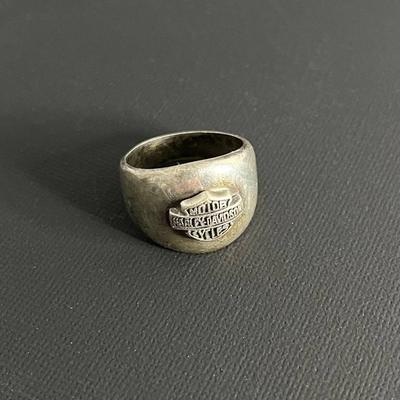 Silver Harley-Davidson Ring - Size 10