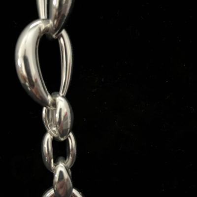 Chico's Silver Oversized Chain Necklace