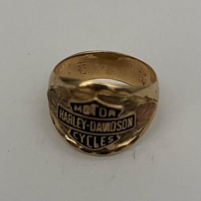 Gold Harley-Davidson Ring - Size 10