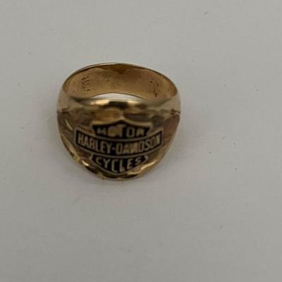 Gold Harley-Davidson Ring - Size 10