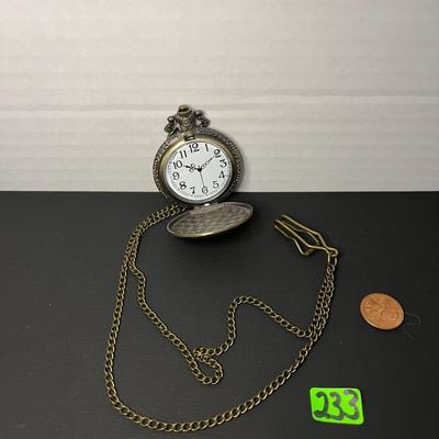 Gold Floral Pocket Watch