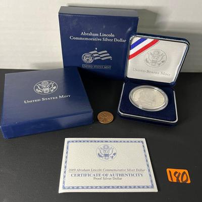 United States Mint - Abraham Lincoln Commemorative Silver Dollar 