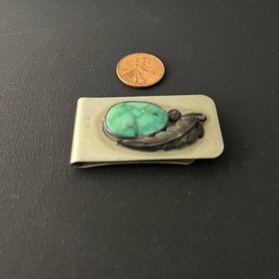 Turquoise Stone Money Clip