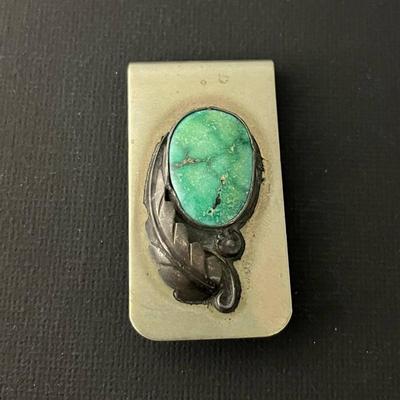 Turquoise Stone Money Clip