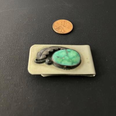 Turquoise Stone Money Clip