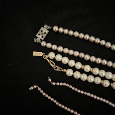 Variety of Pearl Necklaces