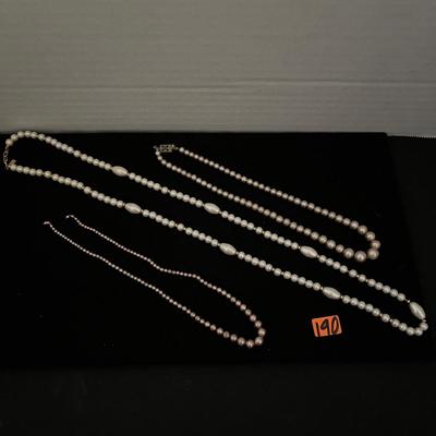 Variety of Pearl Necklaces