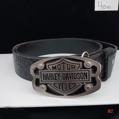 Harley-Davidson Belt Buckle - 40" Black Leather Belt