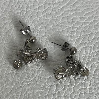 Motorcycle Necklace & Earrings