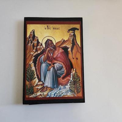 Icon of Madonna and Child in Red Dress Plus Three More