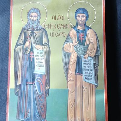 Icon of Two Greek Saints