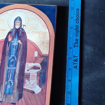 Icon of Saint Benedict in His Library