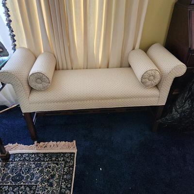 Rolled Arm Bench Bedside End Chair 51"x17"x27"H