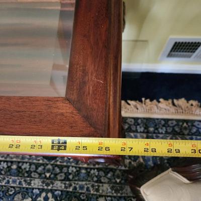 Vintage Vitrine Display Case Table Carved Legs Claw & Ball feet 27x16x30