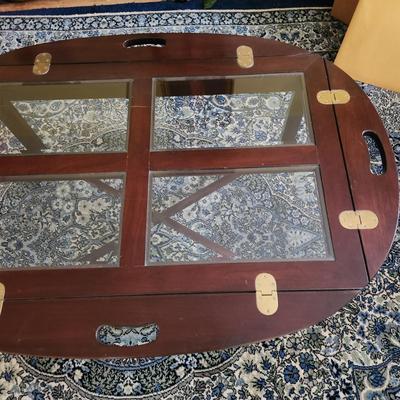 Chippendale Style Butler's Coffee table 42" x30" x16" w sides down
