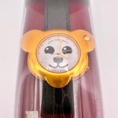Vintage Steiff Teddy Bear Wrist Watch 1991 NIB