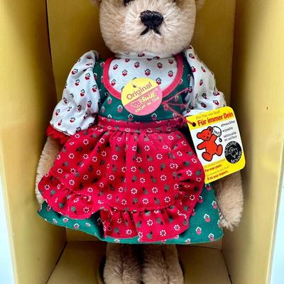 STEIFF Dirndl Blonde Mohair Teddy Bear NWT 1980s