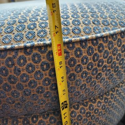 Large Ottoman on casters 30" dia. 17"h