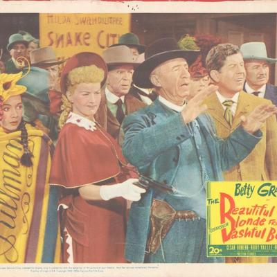 The Beautiful Blonde from Bashful Bend  1949 original vintage lobby card