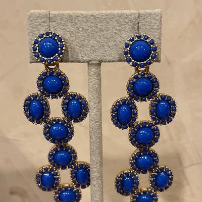 S&D blue stone post earrings