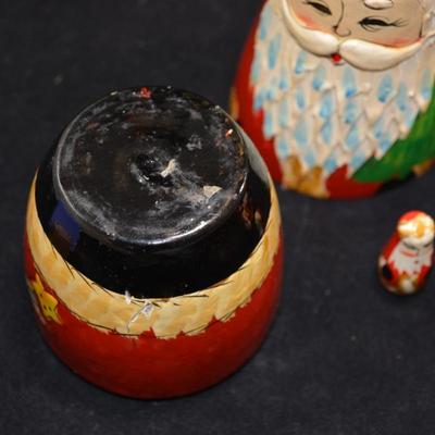 6 Piece Santa Claus Russian Nesting Doll Set-AS IS