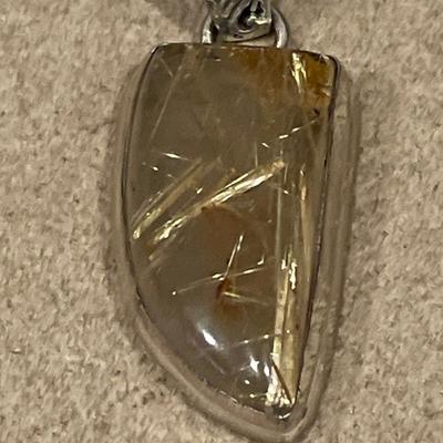 Cracked looking design 925 pendant