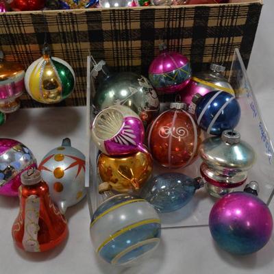 Lot of Over 50 Vintage Christmas Ornaments-AS IS