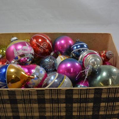 Lot of Over 50 Vintage Christmas Ornaments-AS IS