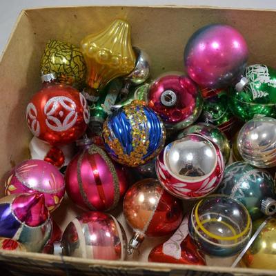 Lot of Over 50 Vintage Christmas Ornaments-AS IS