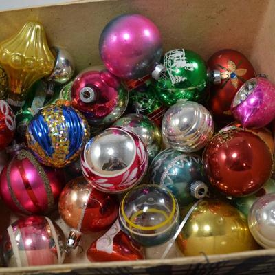 Lot of Over 50 Vintage Christmas Ornaments-AS IS