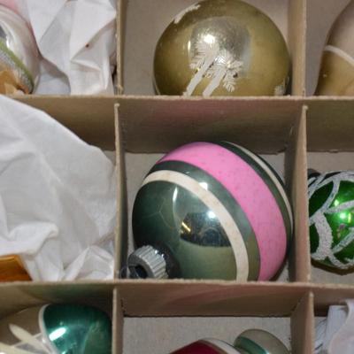 Lot of Vintage Christmas Ornaments-All In Boxes-AS IS