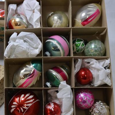 Lot of Vintage Christmas Ornaments-All In Boxes-AS IS