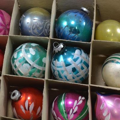 Lot of Vintage Christmas Ornaments-All In Boxes-AS IS