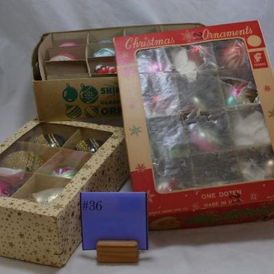 Lot of Vintage Christmas Ornaments-All In Boxes-AS IS