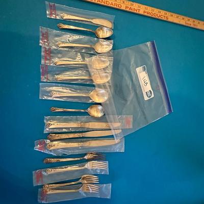 HEIRLOOM STERLING DAMASK ROSE FLATWARE LOT