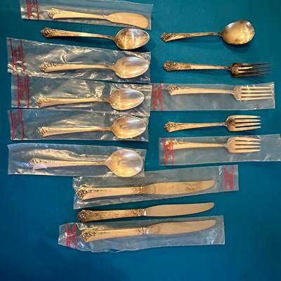 HEIRLOOM STERLING DAMASK ROSE FLATWARE LOT