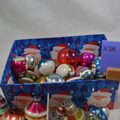 Lot of Loose Vintage Glass Christmas Ornaments