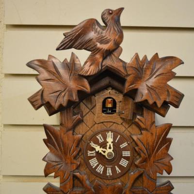 Small Vintage German Cuckoo Clock, Working 10â€x7â€x4â€