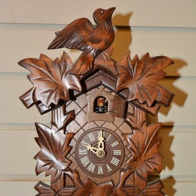 Small Vintage German Cuckoo Clock, Working 10â€x7â€x4â€