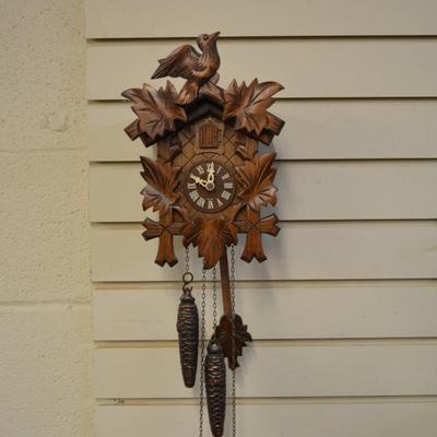 Small Vintage German Cuckoo Clock, Working 10â€x7â€x4â€