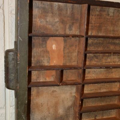 Small Antique/Vintage Hamilton Type-Set Drawer 18â€x10.5â€