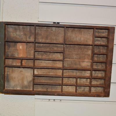 Small Antique/Vintage Hamilton Type-Set Drawer 18â€x10.5â€